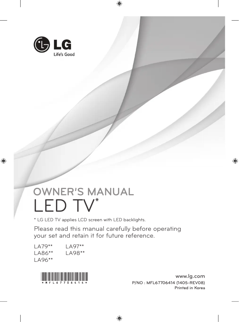Page n°1 - Manuel utilisateur LG 47LA9600
