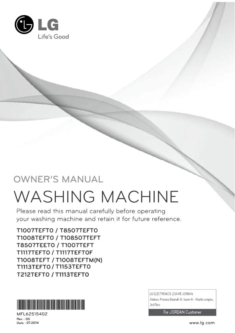 Page 1 de la notice Manuel utilisateur LG T1113TEFT0