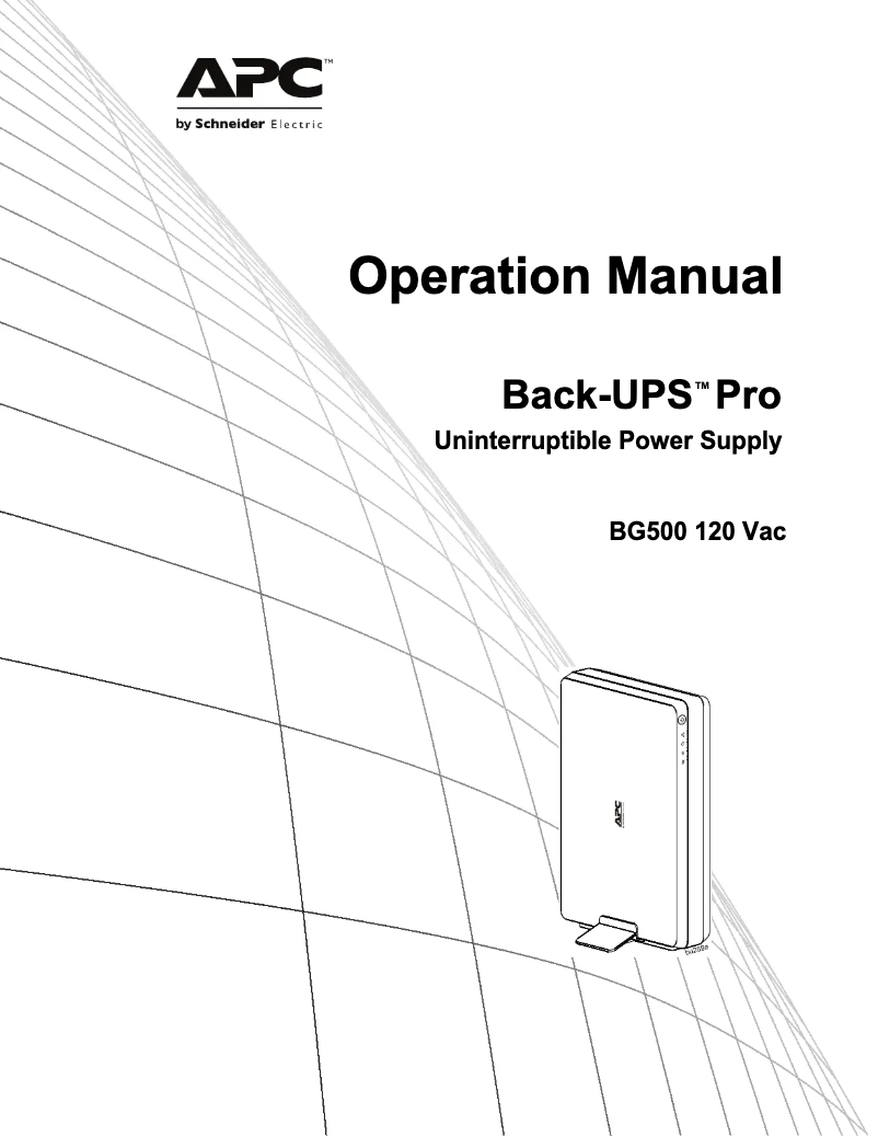 Page n°1 - Manuel utilisateur APC Back-UPS Pro 500