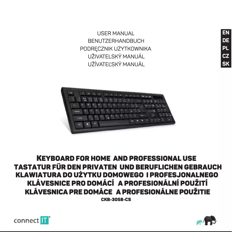 Page n°1 - Manuel utilisateur Connect IT CKB-3058-CS