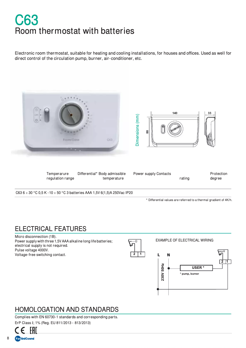 Image de la première page du manuel de l'appareil C63