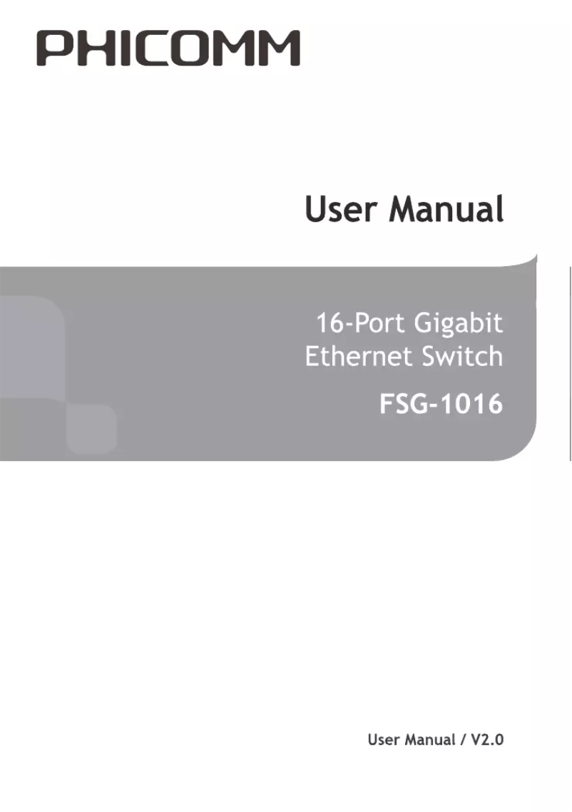 Page n°1 - Manuel utilisateur Phicomm FSG-1016