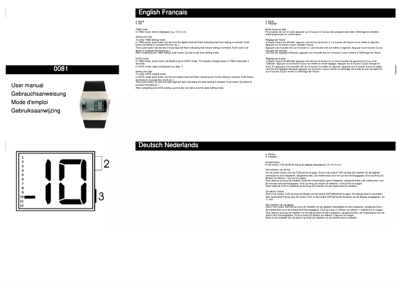 Page n°1 - Manuel utilisateur Davis 0081