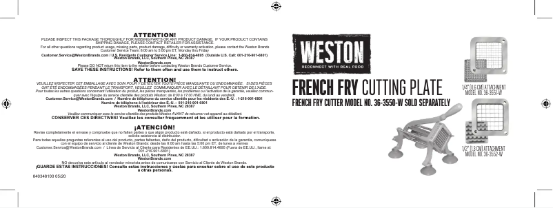 Imagen de la primera página del manual del dispositivo 36-3551-W