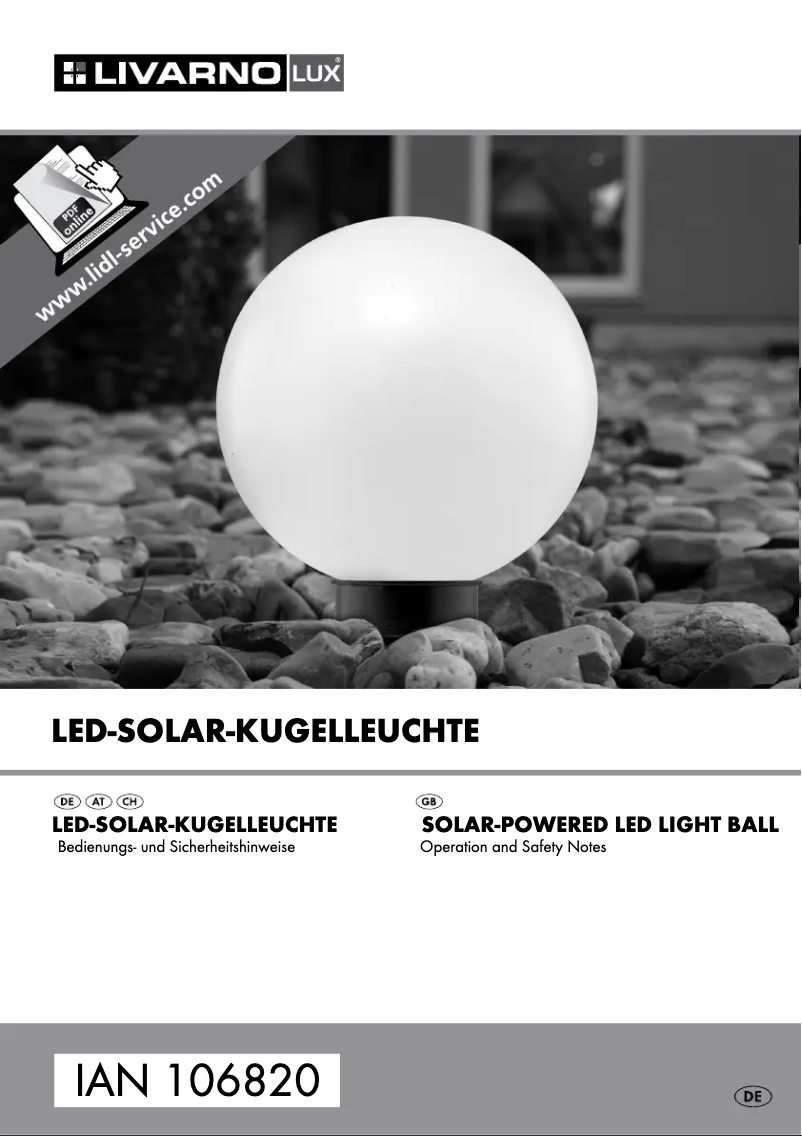 Page n°1 - Manuel utilisateur Livarno Lux IAN 096001