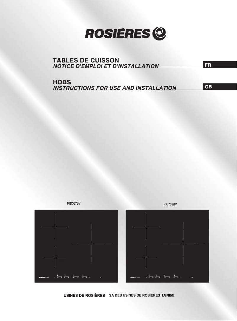 Image de la première page du manuel de l'appareil RID733BV