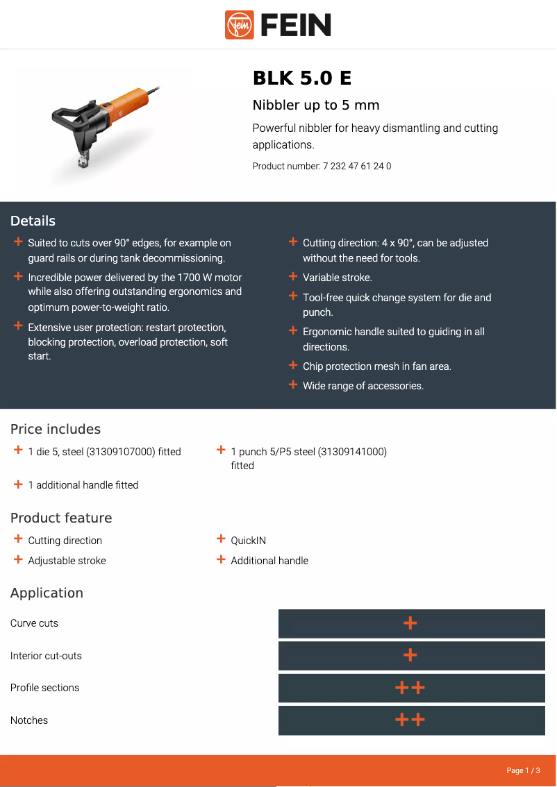 Image de la première page du manuel de l'appareil BLK 5.0 E