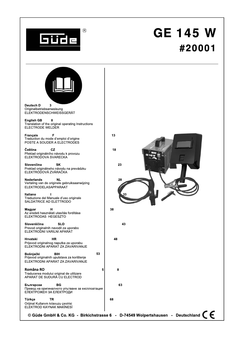 Image de la première page du manuel de l'appareil 20001