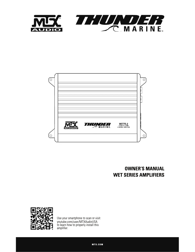 Page n°1 - Manuel utilisateur MTX Audio Thunder Marine WET500.1
