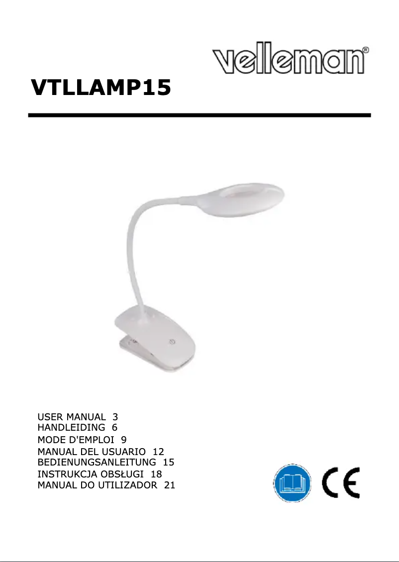 Image de la première page du manuel de l'appareil VTLLAMP15