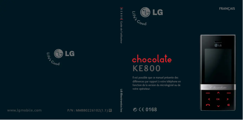 Image de la première page du manuel de l'appareil KE800