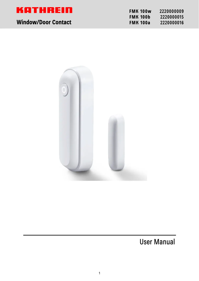 Page 1 de la notice Manuel utilisateur Kathrein FMK 100w