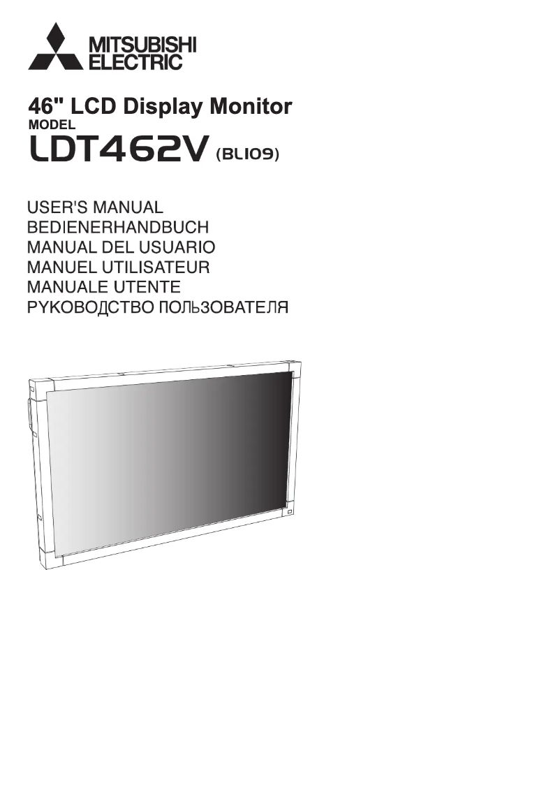 Page n°1 - Manuel utilisateur Mitsubishi L462V-ID3450