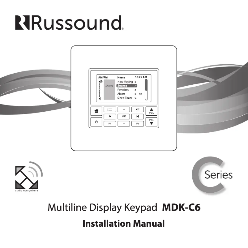 Page n°1 - Manuel utilisateur Russound MDK-C6