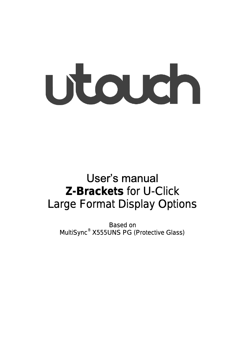 Page 1 de la notice Manuel utilisateur NEC MTS-55P-BASE