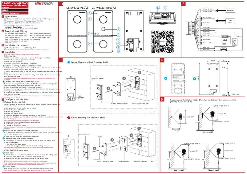 Image de la première page du manuel de l'appareil DS-KV6113-PE1