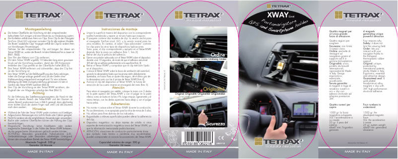 Page n°1 - Manuel utilisateur Tetrax XWAY