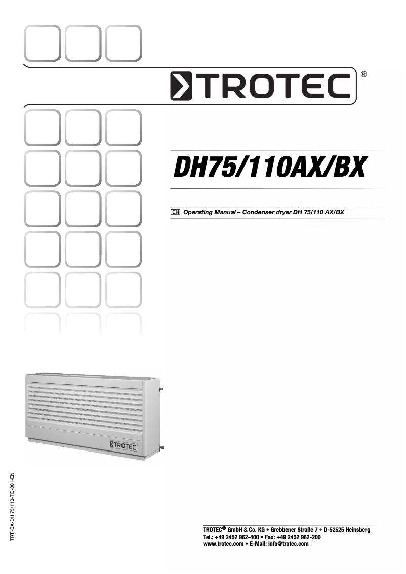 Image de la première page du manuel de l'appareil DH 75 AX