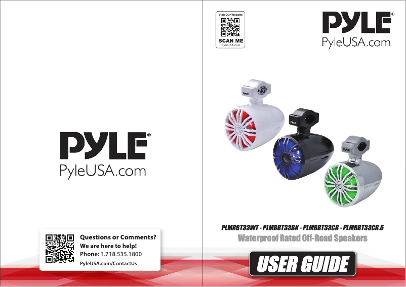 Página 1 del manual Manual de usuario Pyle PLMRBT33WT