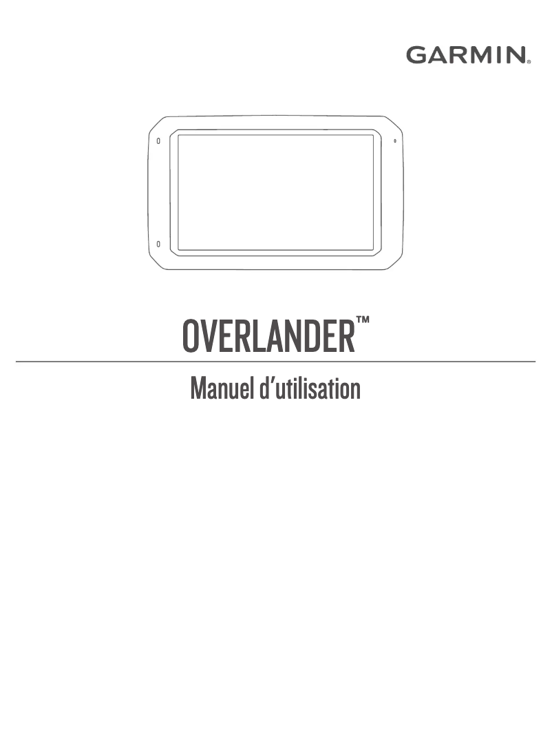 Page n°1 - Manuel utilisateur Garmin Overlander