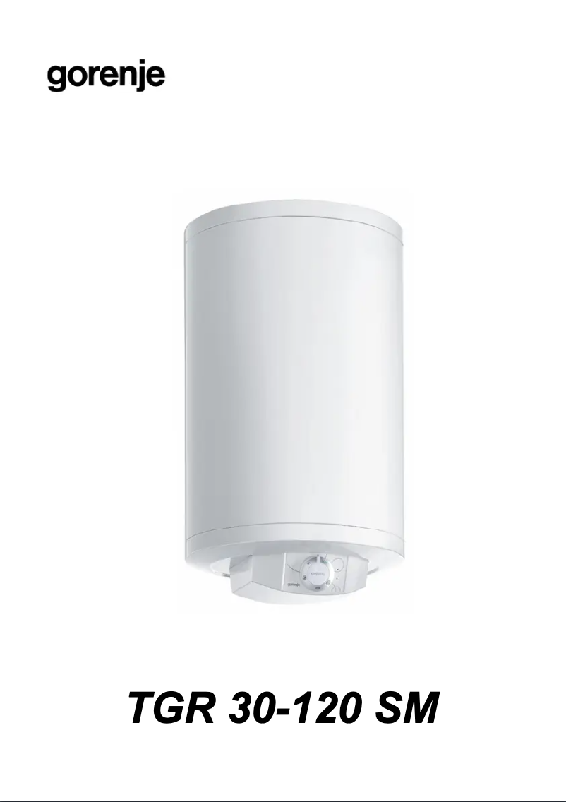 Page 1 of the manual User Manual Gorenje TGR100SMT