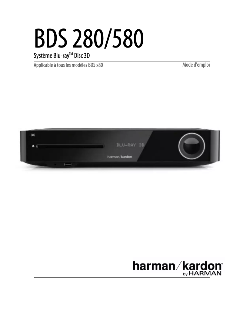 Image de la première page du manuel de l'appareil BDS 780