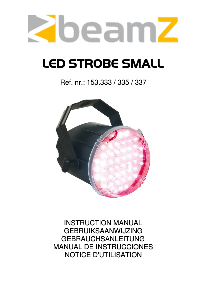 Image de la première page du manuel de l'appareil LED Strobe Small 153.337