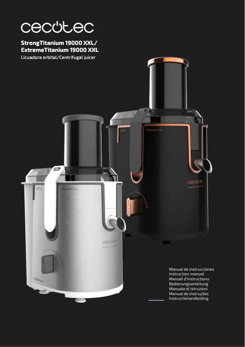 Image de la première page du manuel de l'appareil ExtremeTitanium 19000 XXL