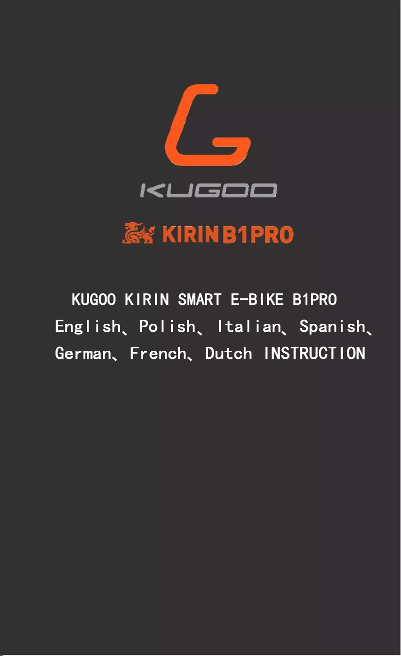 Image de la première page du manuel de l'appareil Kirin B1 Pro