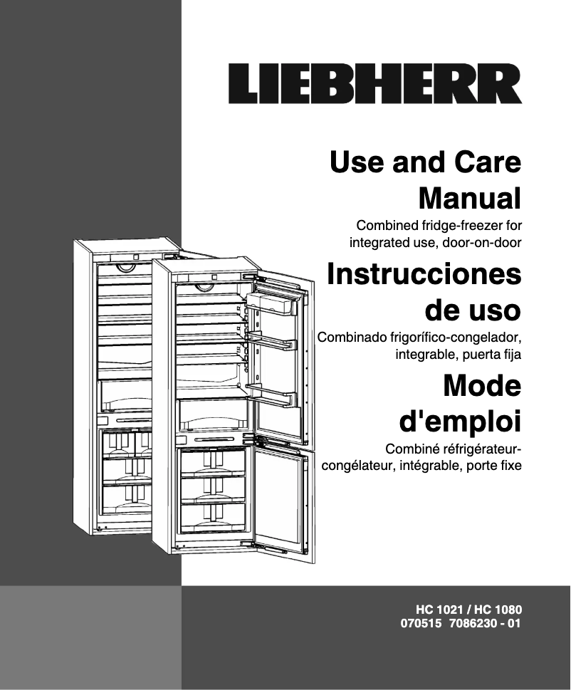 Page 1 de la notice Manuel utilisateur Liebherr HC 1021