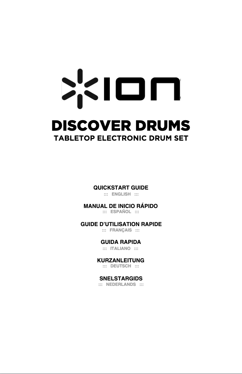 Page n°1 - Manuel utilisateur ION Discover Drums