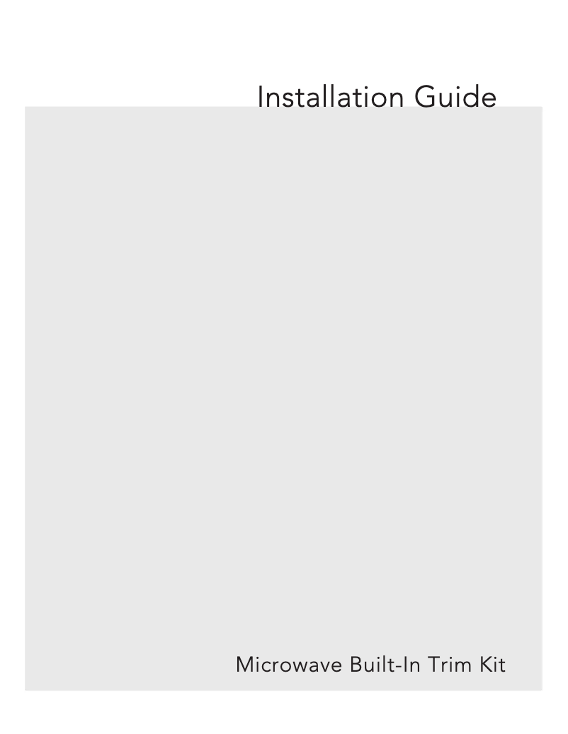 Page 1 de la notice Guide d'installation Viking VMOS501SS