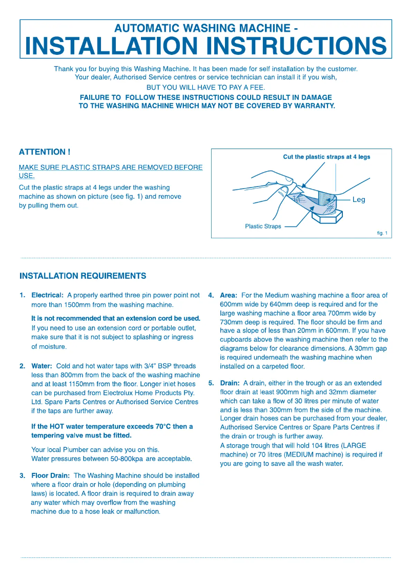 Página 1 del manual Guía de instalación Simpson SWT951