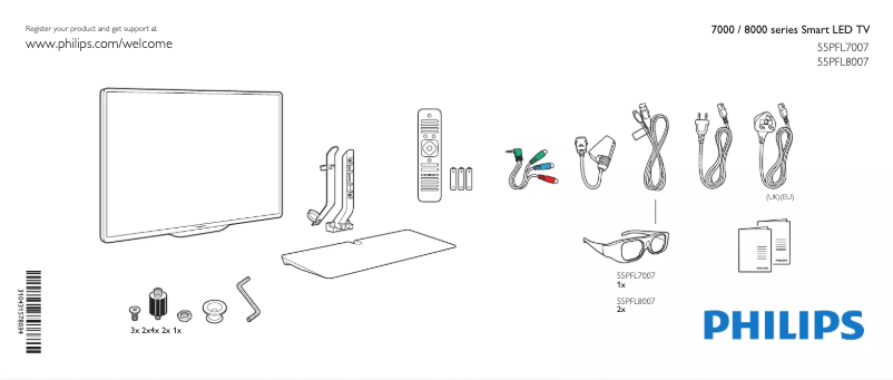 Imagen de la primera página del manual del dispositivo 55PFL7007H