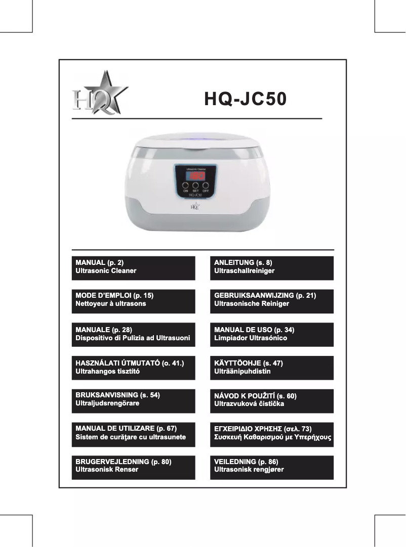 Image de la première page du manuel de l'appareil JC50