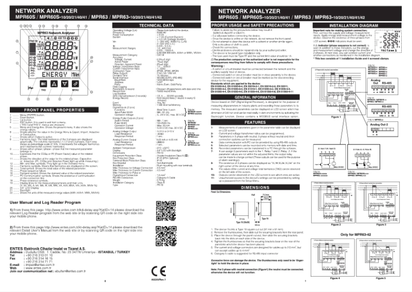 Page 1 de la notice Guide de démarrage rapide ENTES MPR-63-42