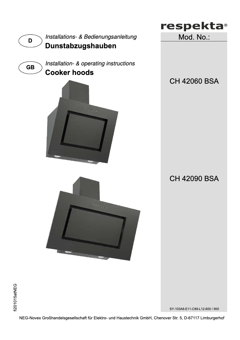 Image de la première page du manuel de l'appareil CH42090BSA