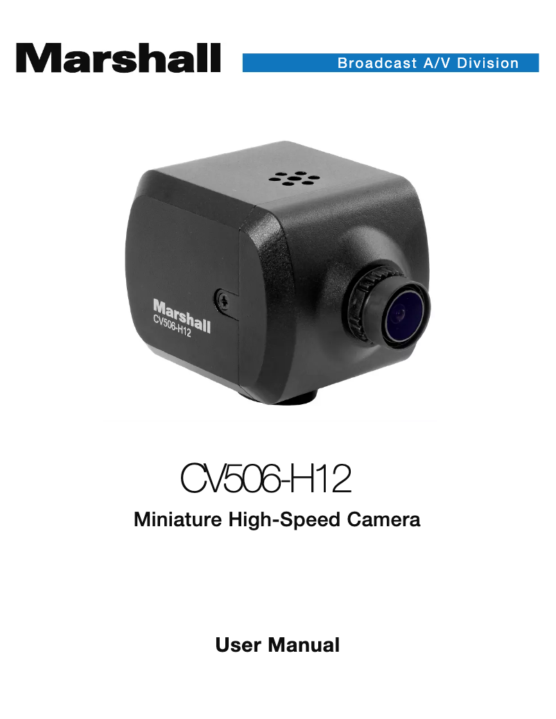 Page n°1 - Manuel utilisateur Marshall CV506-H12