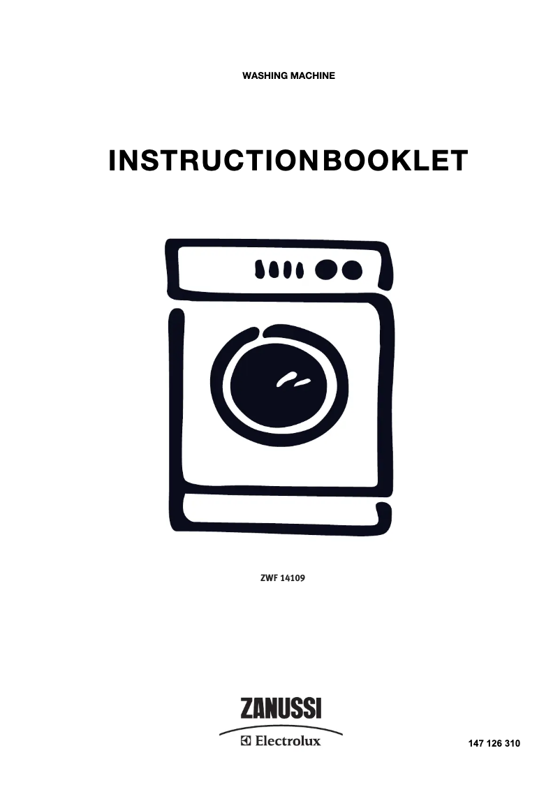 Page 1 de la notice Manuel utilisateur Zanussi ZWF14109