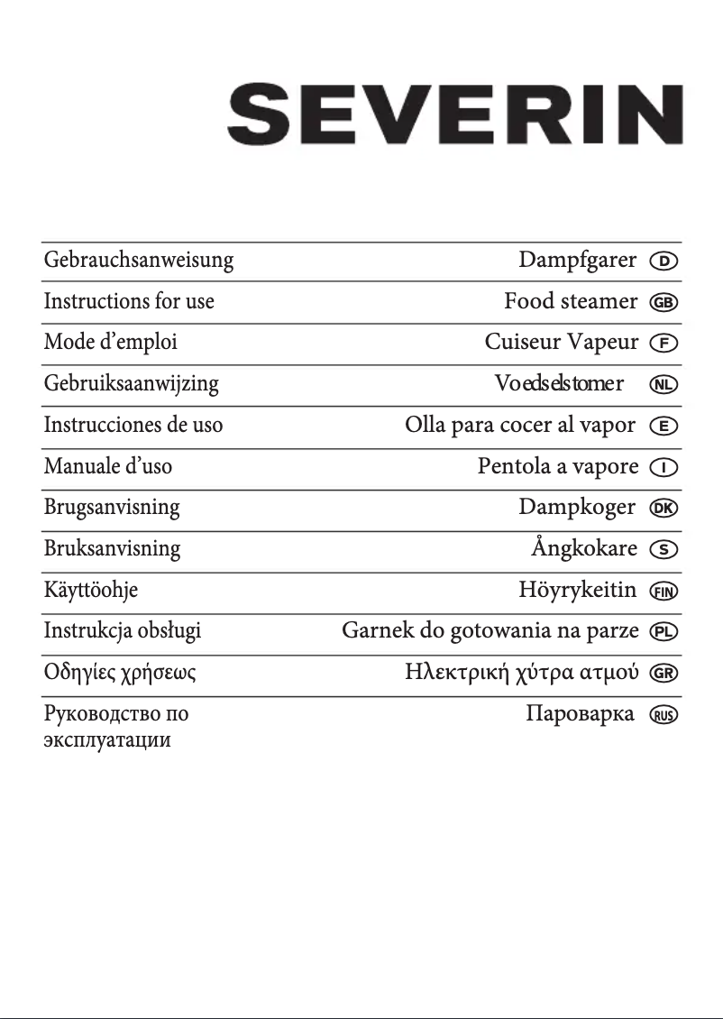 Página 1 del manual Manual de usuario Severin DG 2438