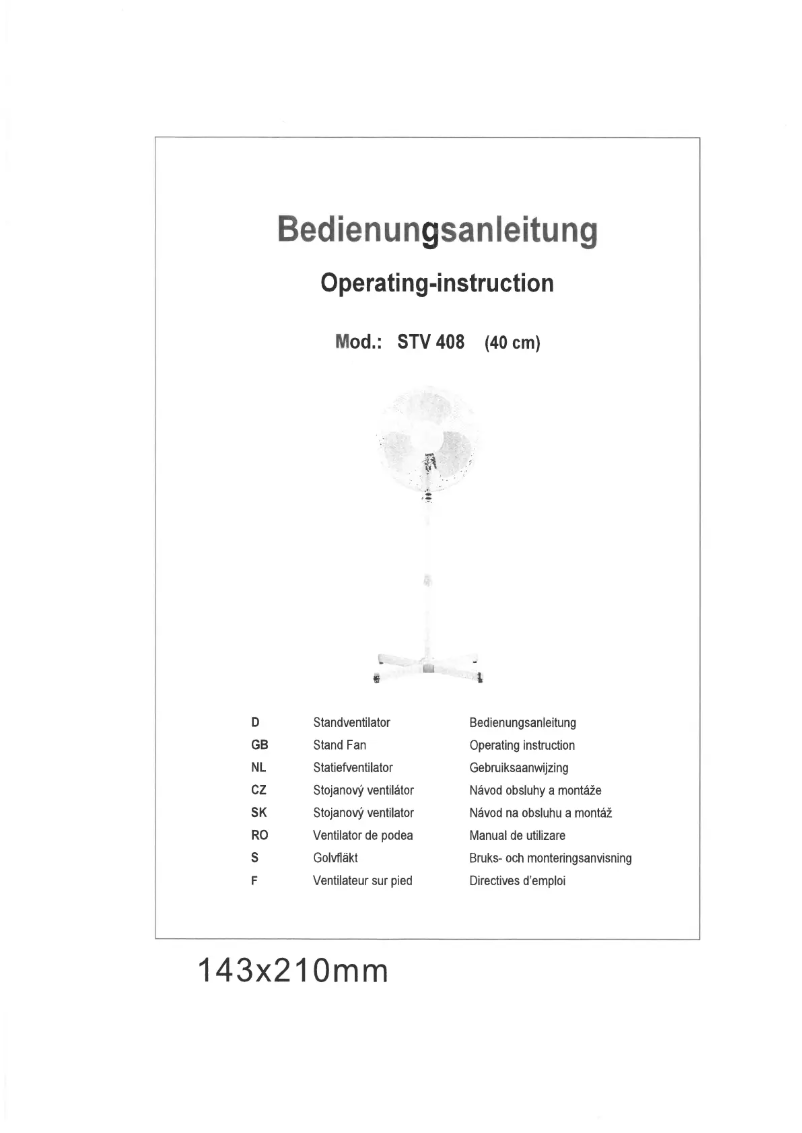 Page n°1 - Manuel utilisateur Heller STV 408