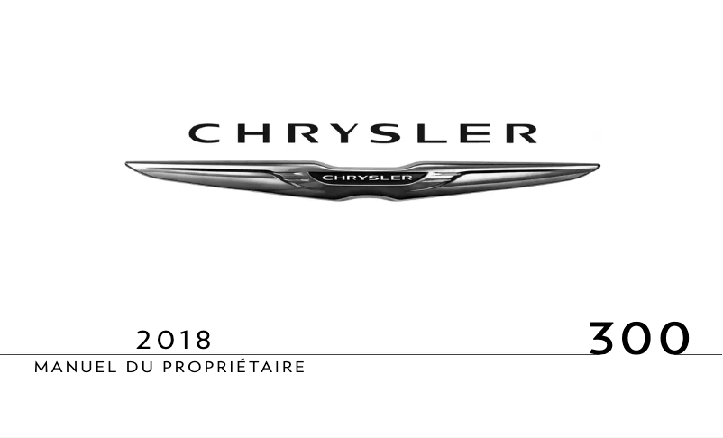 Page n°1 - Manuel utilisateur Chrysler 300 (2018)