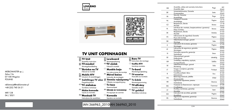 Page 1 de la notice Manuel utilisateur Livarno Lux IAN 366963