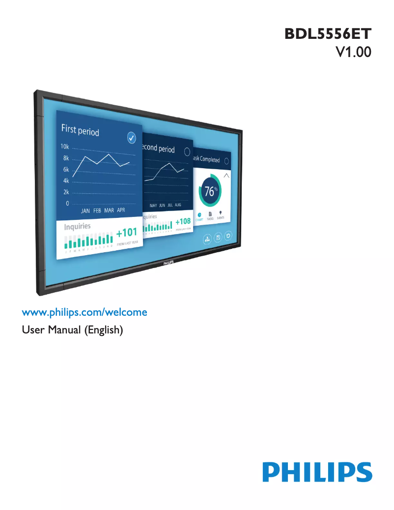 Page 1 de la notice Manuel utilisateur Philips BDL5556ET