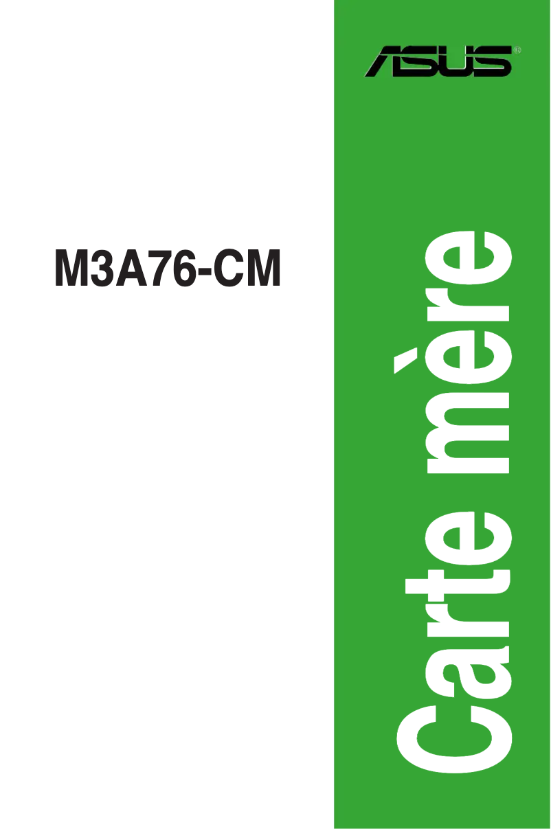 Page 1 de la notice Manuel utilisateur Asus M3A76-CM
