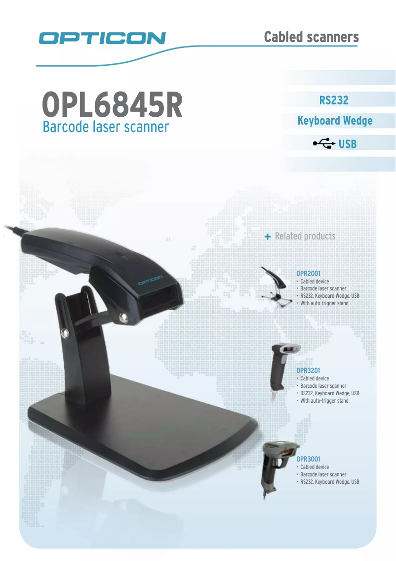 Page n°1 - Manuel utilisateur Opticon OPL6845R