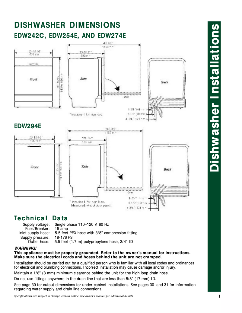 Page 1 de la notice Guide d'installation Eurotech GSDA100KWW
