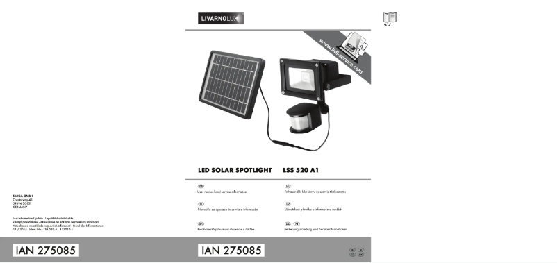 Page 1 de la notice Manuel utilisateur Livarno Lux HG01045