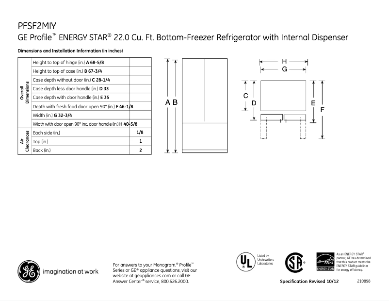 Image de la première page du manuel de l'appareil PFSF2MIYBB
