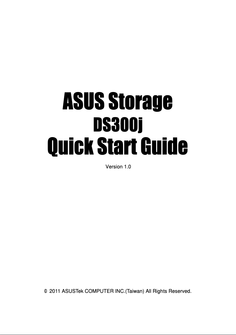 First page image of the manual for DS300j